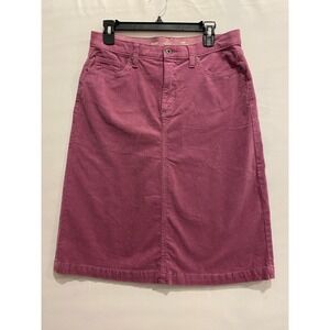 St Johns Bay Corduroy Skirt Pink A Line Midi Size 10P
